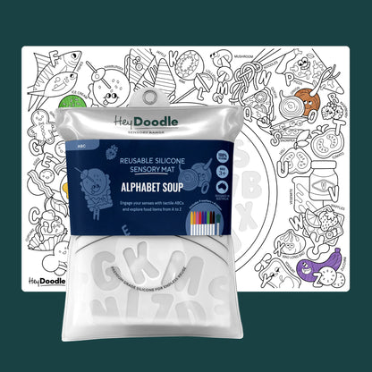 Hey Doodle | Silicone Sensory & Colouring Mat (various)