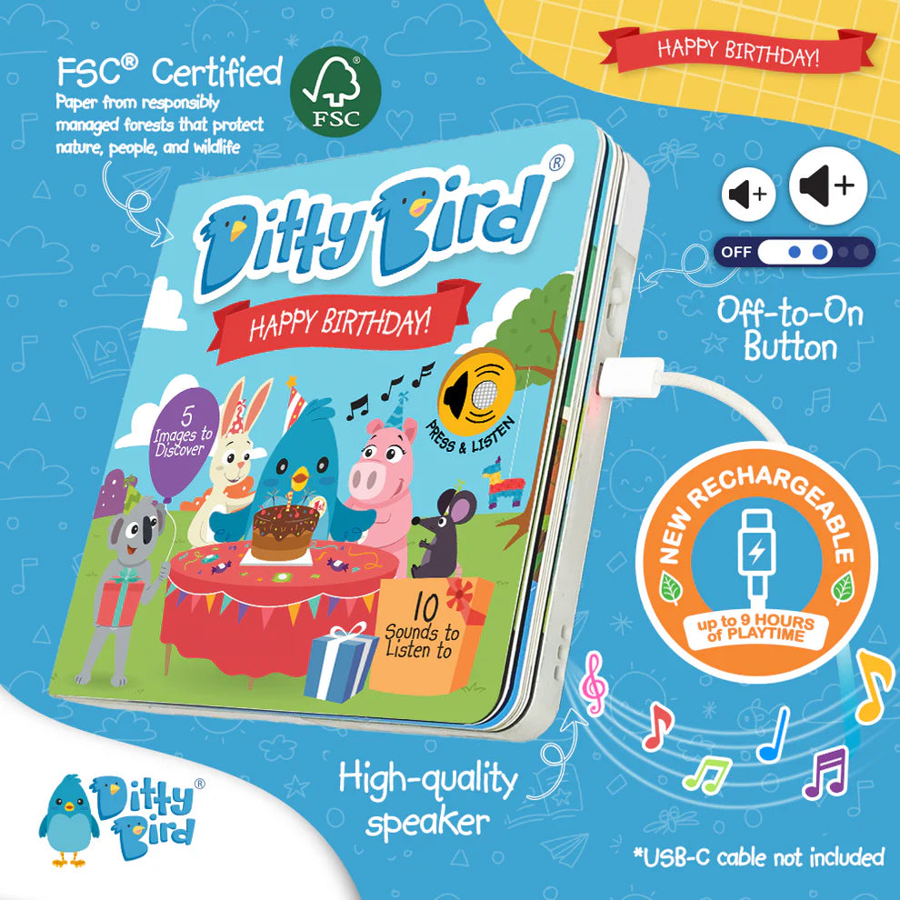 Ditty Bird | Sound Book - Happy Birthday