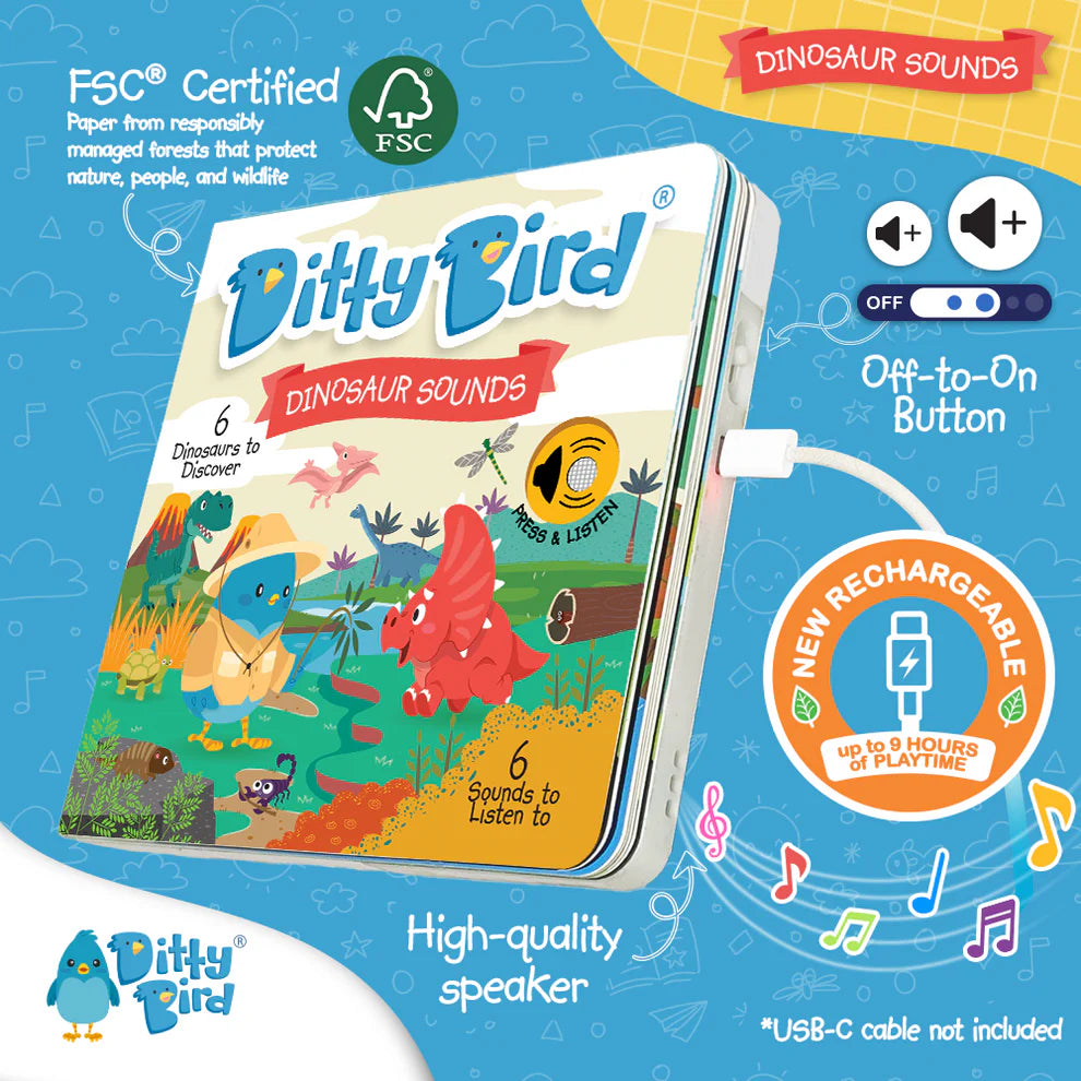 Ditty Bird | Sound Book - Dinosaur Sounds