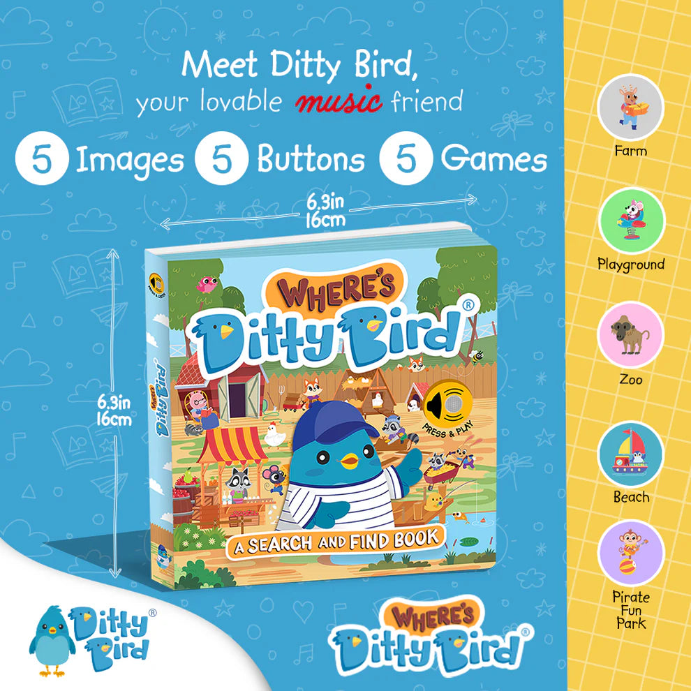Ditty Bird | Sound Book - Where's Ditty Bird? (Search & Find)