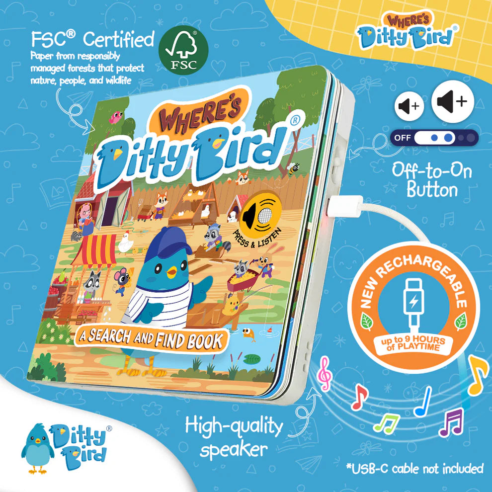 Ditty Bird | Sound Book - Where's Ditty Bird? (Search & Find)