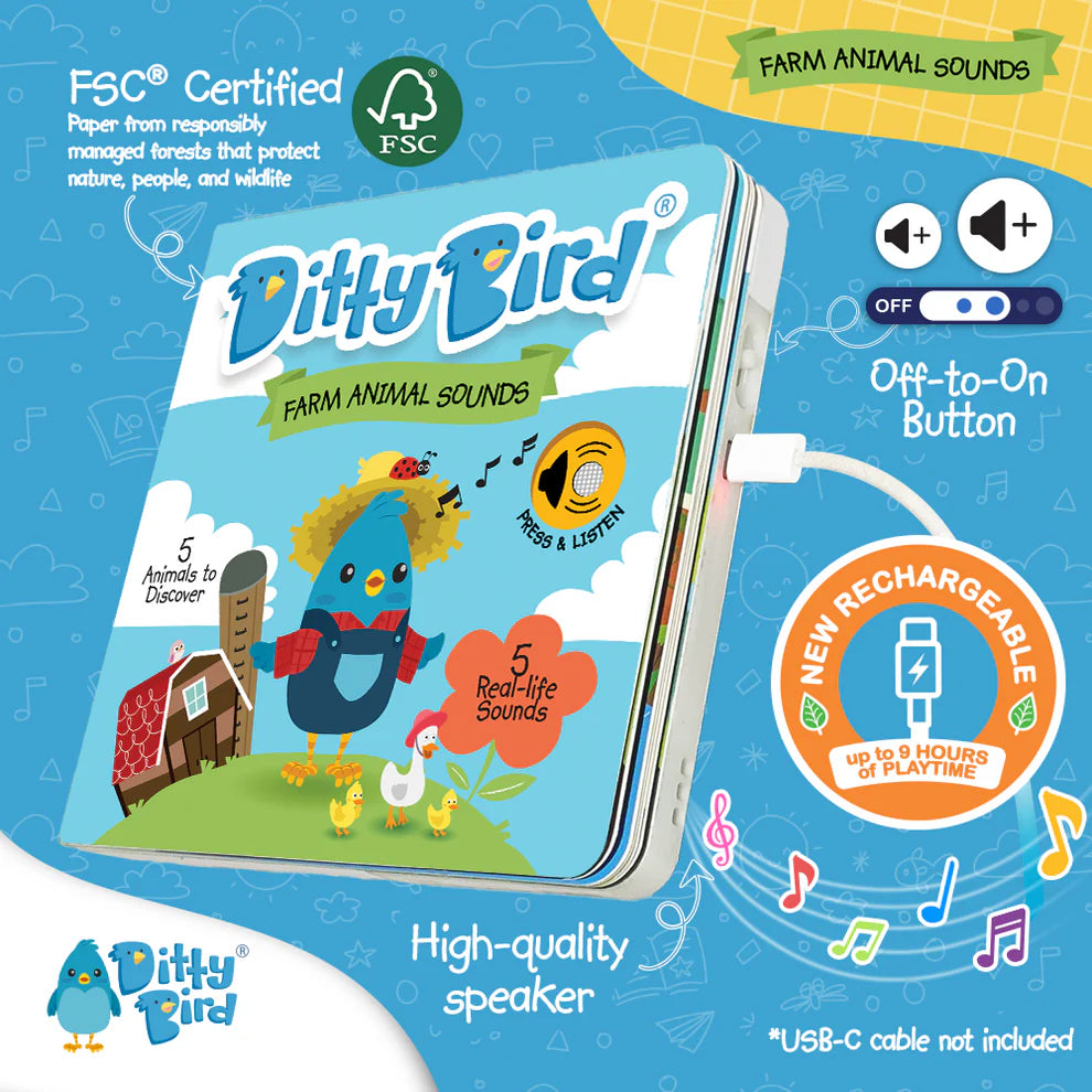 Ditty Bird | Sound Book - Farm Animal Sounds