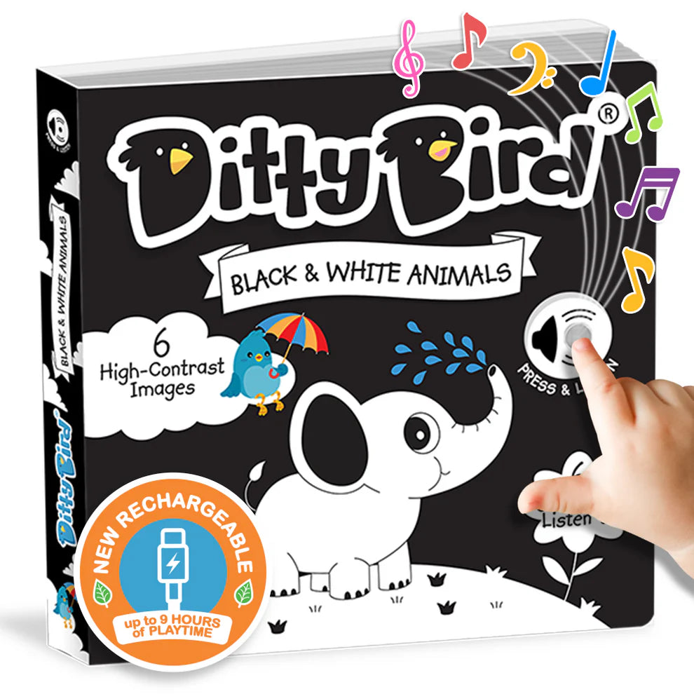 Ditty Bird | Sound Book - Black & White Animals
