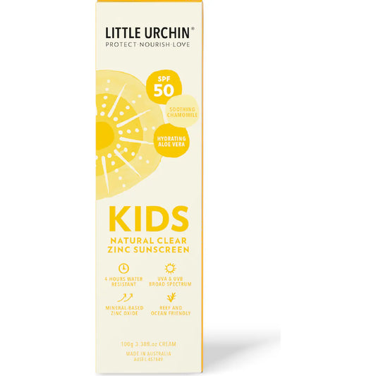 Little Urchin | KIDS NATURAL CLEAR ZINC SUNSCREEN SPF 50, 100G