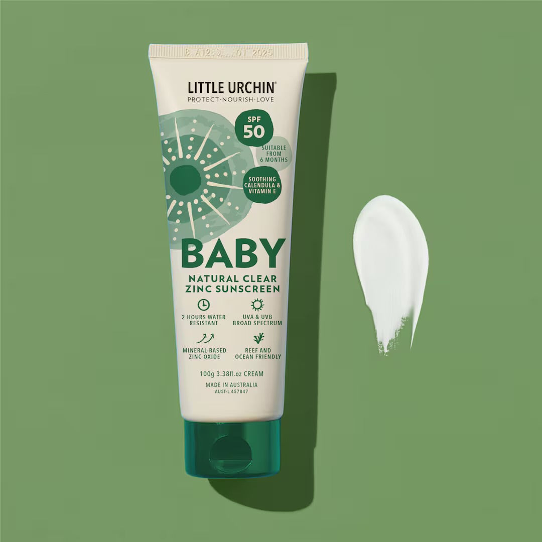 Little Urchin | BABY NATURAL CLEAR ZINC SUNSCREEN SPF 50, 100G