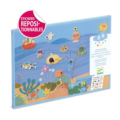 Djeco | 30 pc Reusable Puffy Stickers (various)