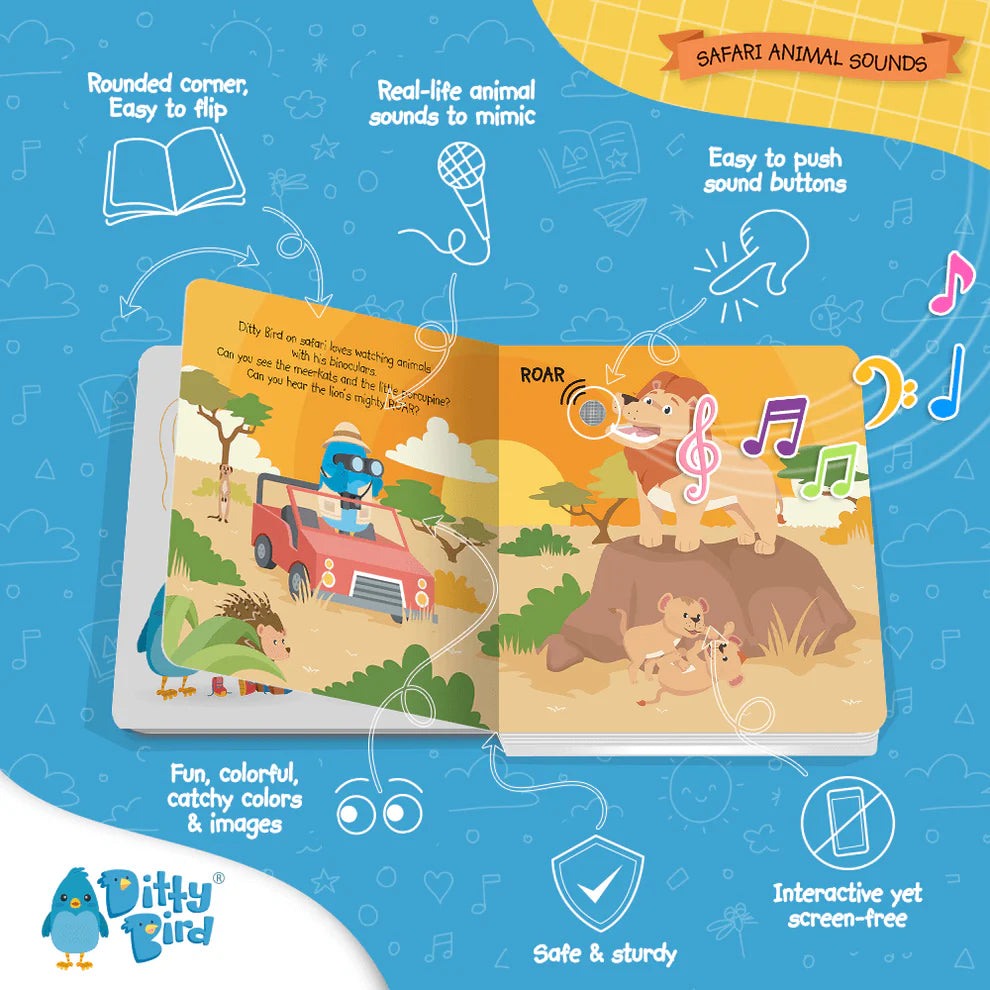 Ditty Bird | Sound Book - Safari Animal Sounds