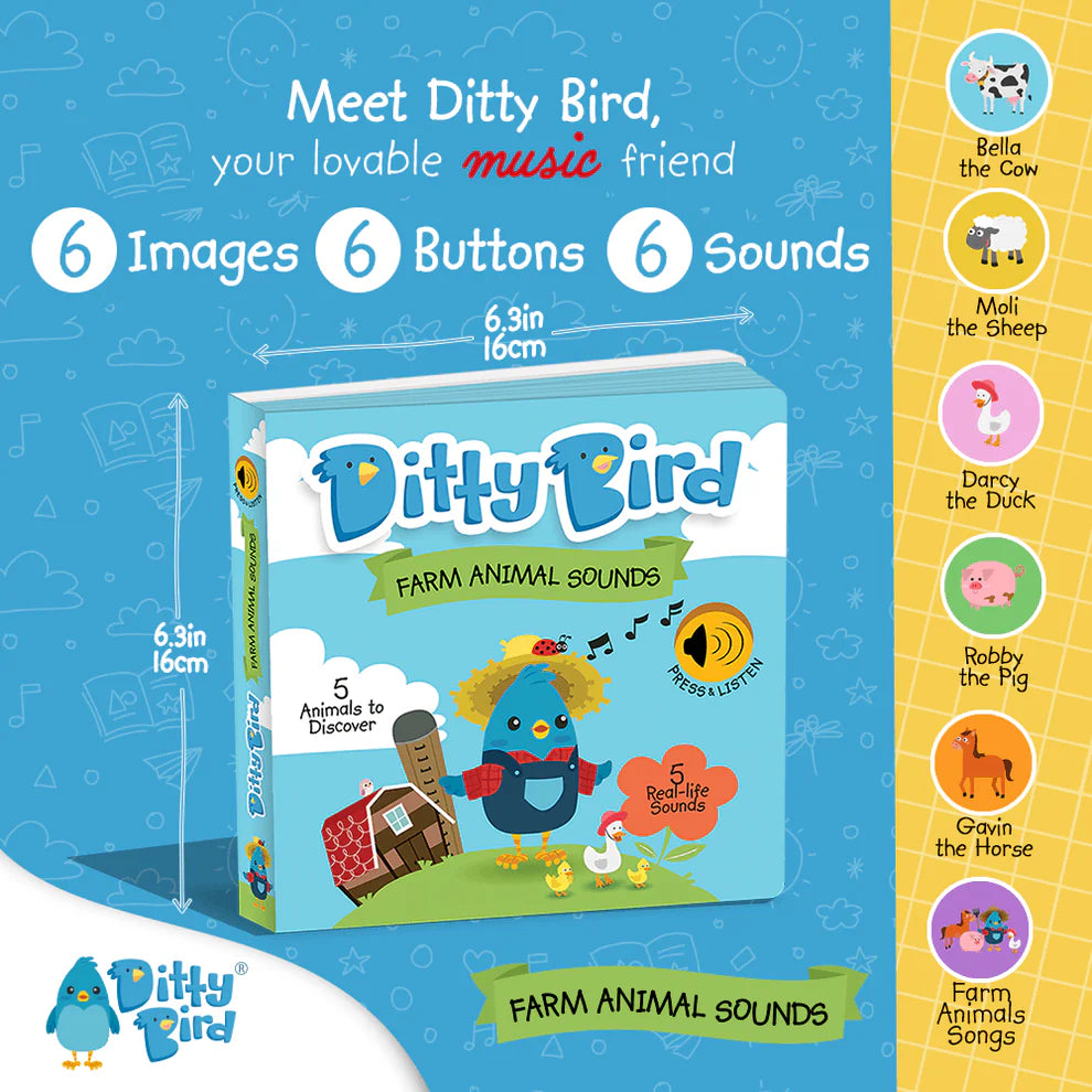 Ditty Bird | Sound Book - Farm Animal Sounds