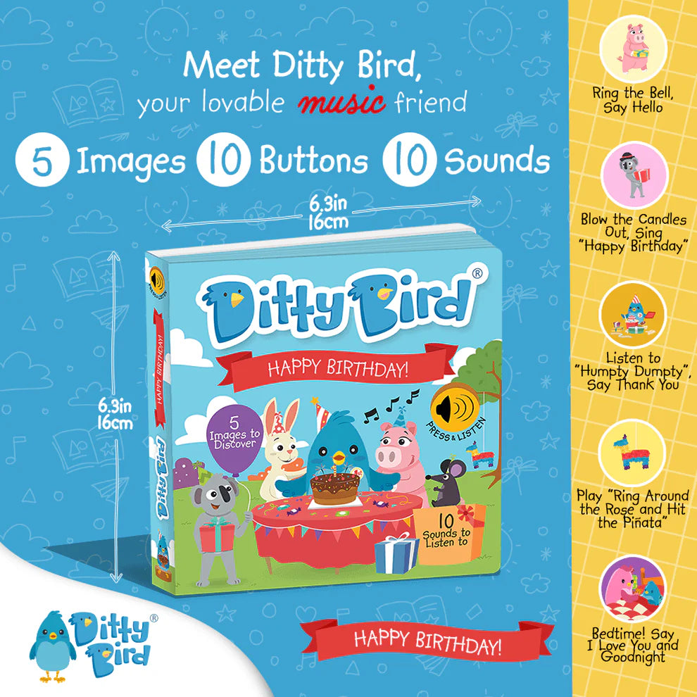 Ditty Bird | Sound Book - Happy Birthday