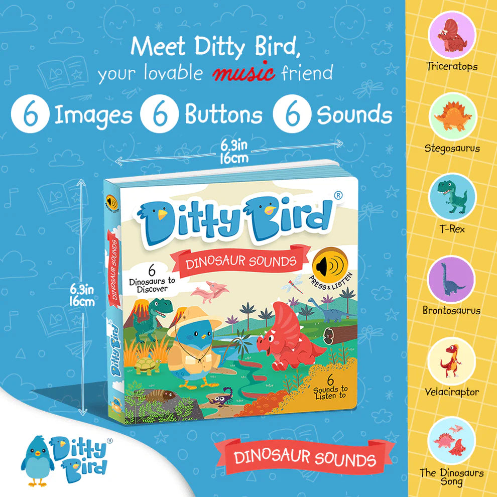 Ditty Bird | Sound Book - Dinosaur Sounds