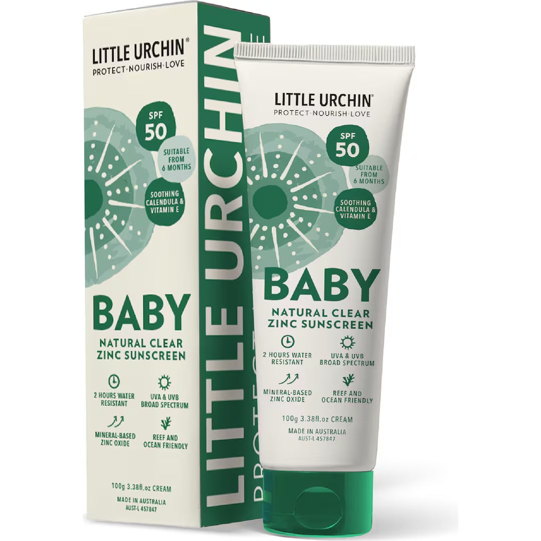 Little Urchin | BABY NATURAL CLEAR ZINC SUNSCREEN SPF 50, 100G