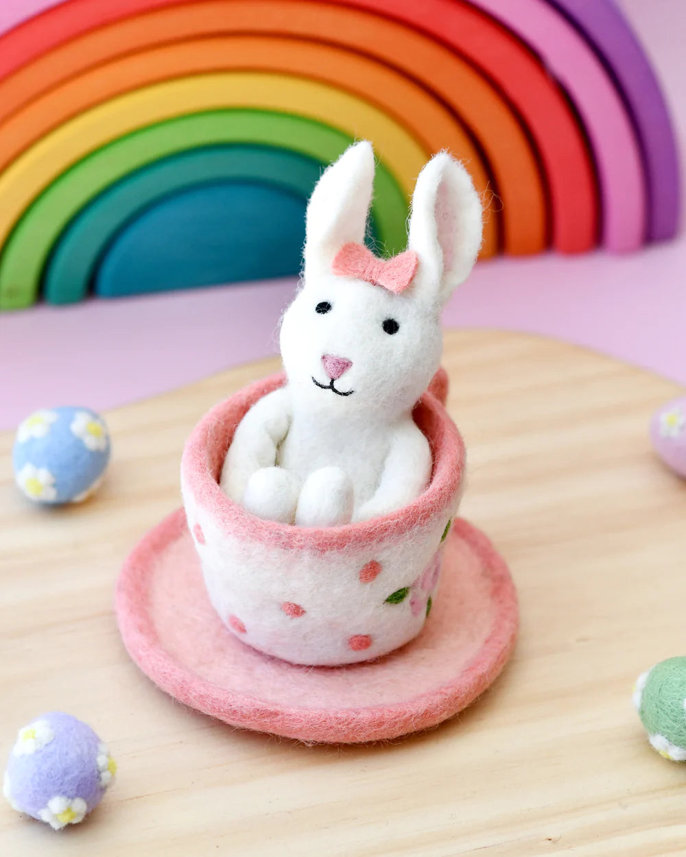 Tara Treasures | Felt Rabbit/Bilby in Tea Cup