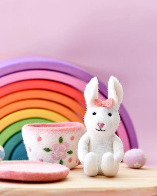 Tara Treasures | Felt Rabbit/Bilby in Tea Cup
