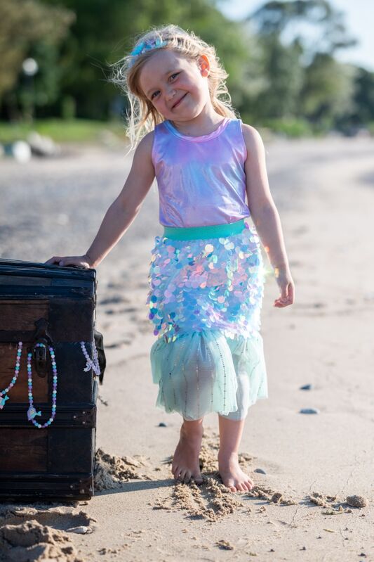 Great Pretenders | Bling Bling Mermaid Skirt & Hair Clip Set
