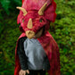 Great Pretenders | Red Triceratops Hooded Cape (Size 4-5)