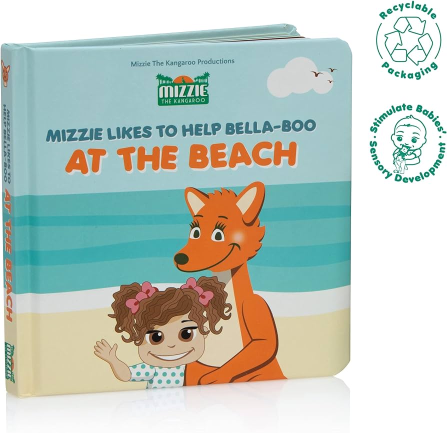 Mizzie The Kangaroo | Board Book: At The Beach