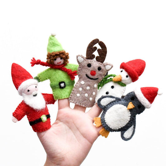 Tara Treasures | Finger Puppet - Christmas