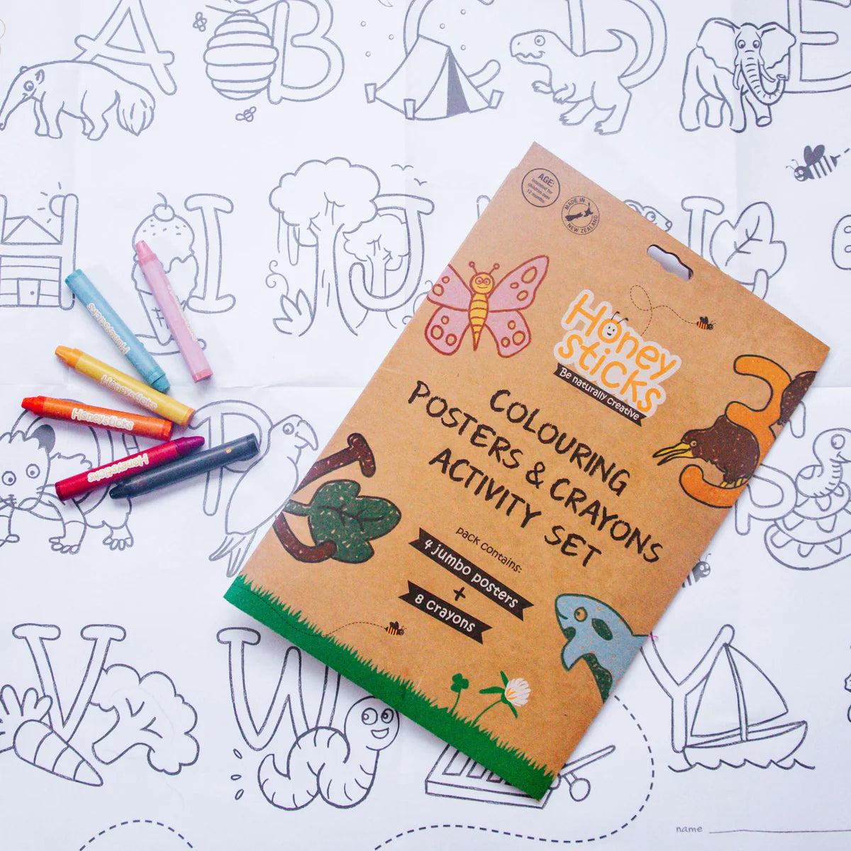 Honeysticks | Activity Set - Jumbo Posters & Crayons