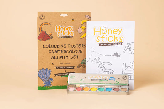 Honeysticks | Activity Set - Jumbo Posters & Watercolour Paints