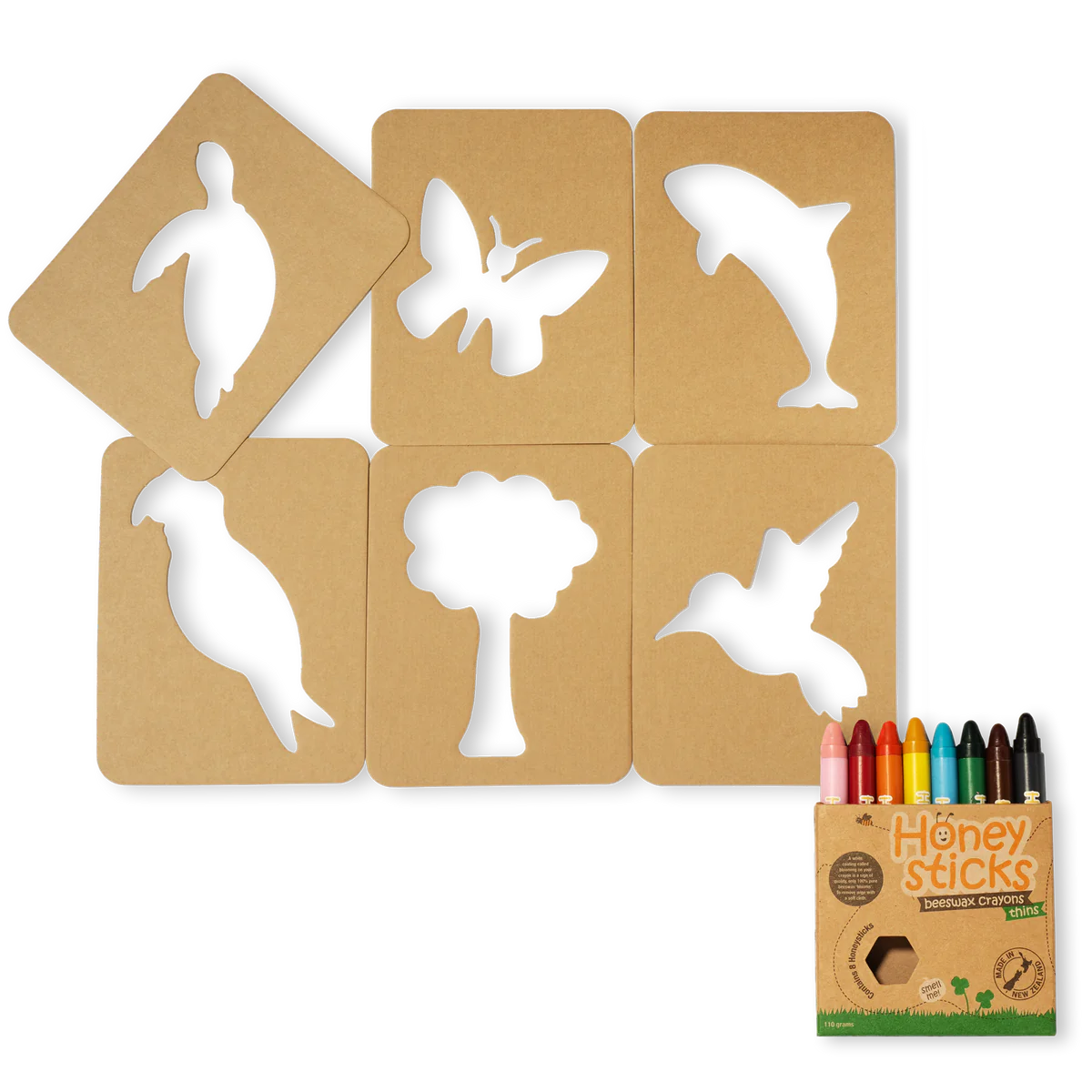 Honeysticks | Activity Set - Jumbo Stencils & Crayons