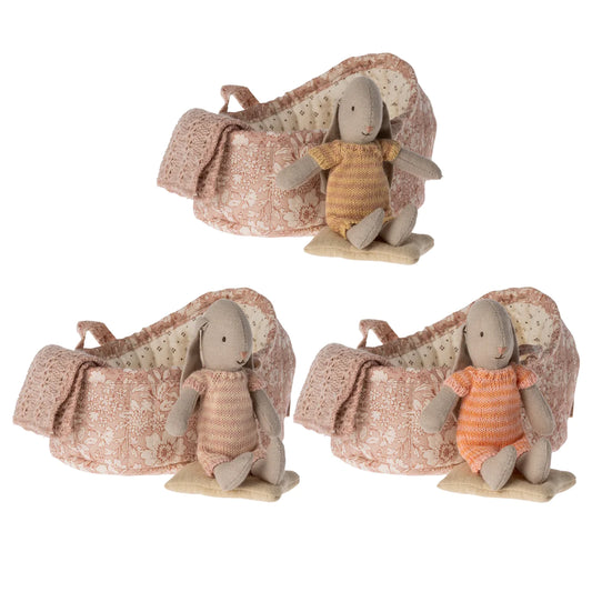Maileg | Bunny in Carry Cot Micro (assorted)
