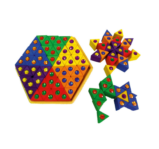 Bauspiel | Triangle Sparkling Block Set