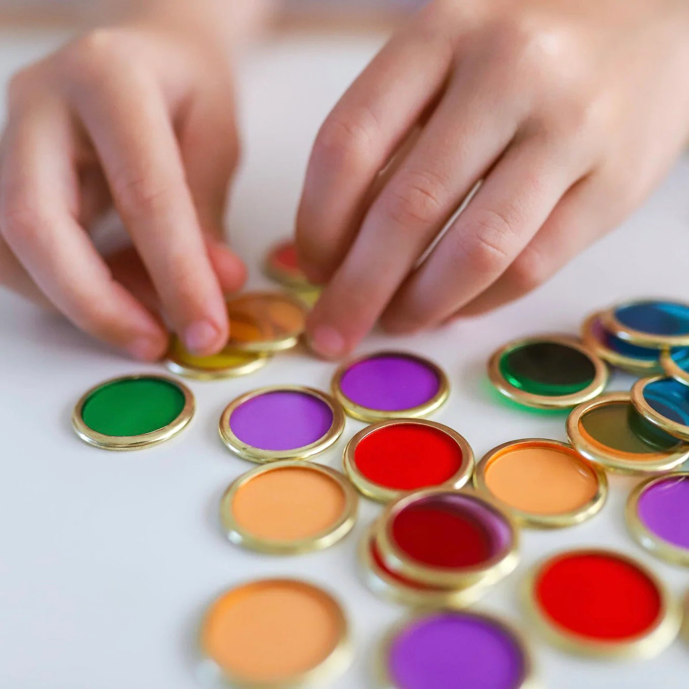 Learn & Grow Toys | Metal Rimmed Counting Chips