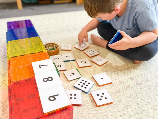 Learn & Grow Toys | Magnetic Tile Topper - Numeracy Pack (40 Piece)