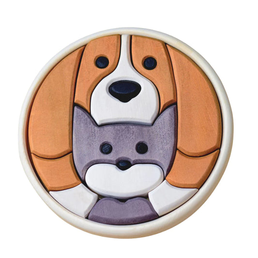 Bumbu | Round Puzzle - Cat & Dog