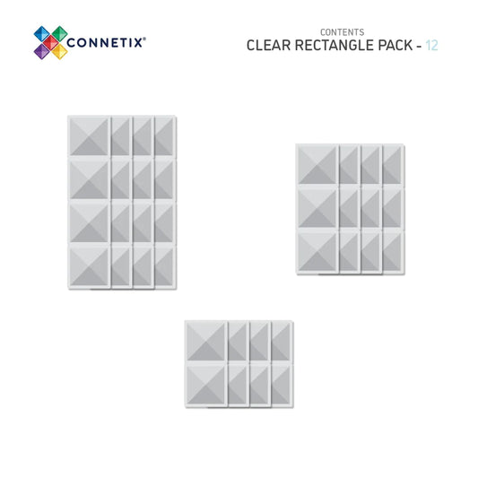 Connetix | CLEAR Rectangle Pack (12pc)