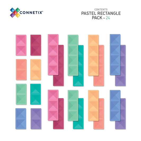 Connetix | PASTEL Rectangle Pack (24pc)