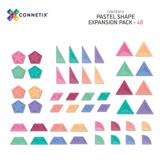Connetix | PASTEL Shape Expansion Pack (48pc)