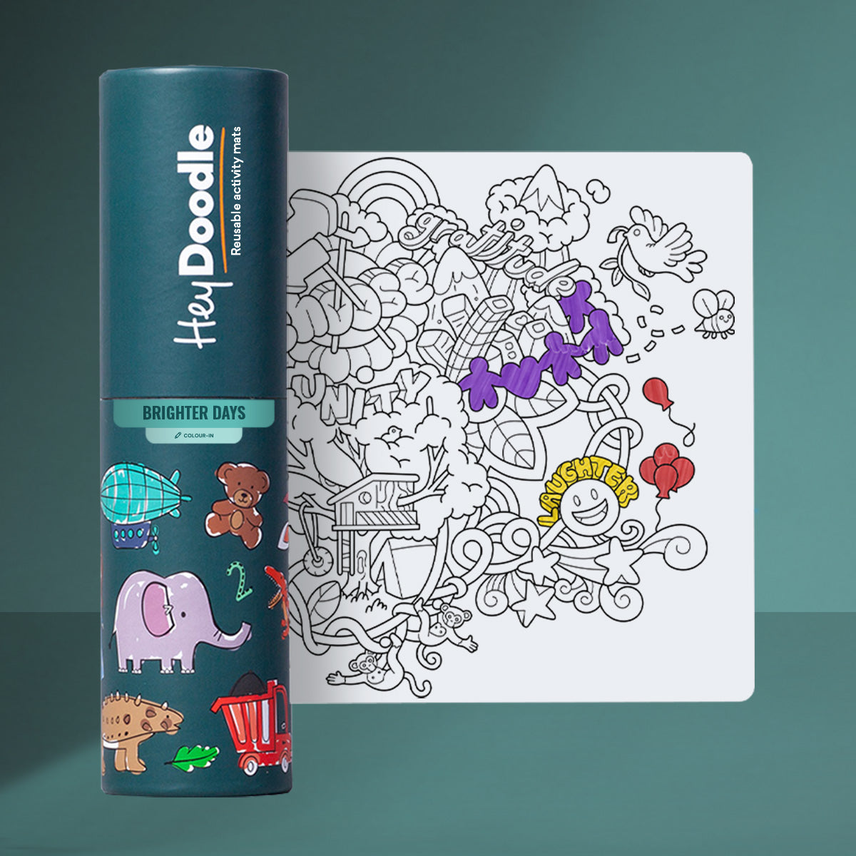 Hey Doodle | Silicone Colouring Mat - Mini (various)