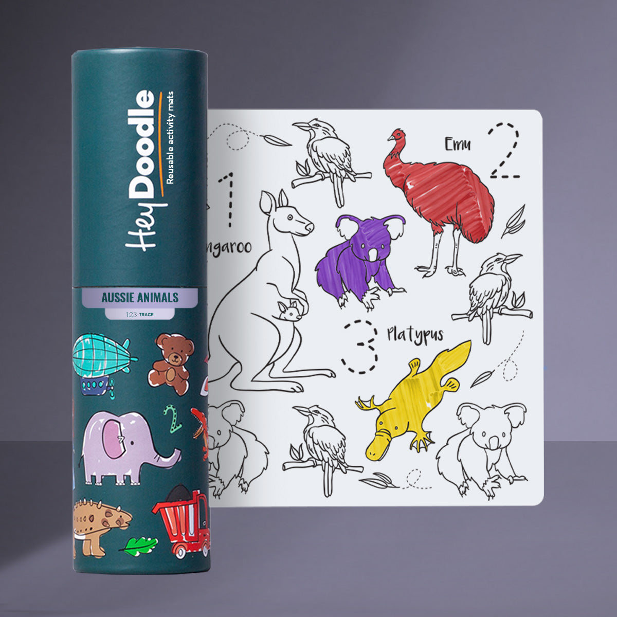 Hey Doodle | Silicone Colouring Mat - Mini (various)