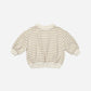 Quincy Mae | Relaxed Fleece Sweatshirt - Sand Stripe