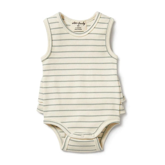 Wilson + Frenchy | Organic Ruffle Bodysuit - Petit Sage