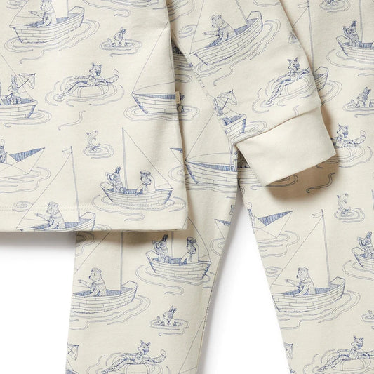 Wilson + Frenchy | Organic Long Sleeved Pyjamas - Sail Away