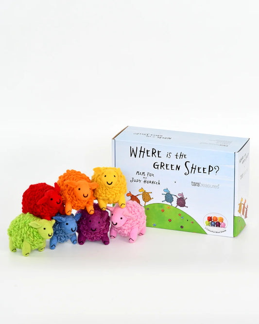 Tara Treasures | Where Is The Green Sheep (7 Colourful Sheep)