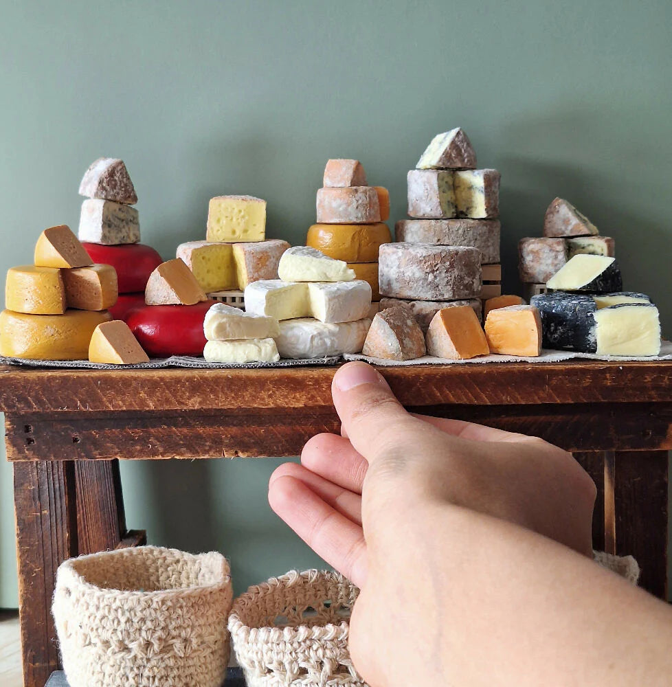Ratatouille Miniatures | Gouda Cheese Wheel with Cut Wedge