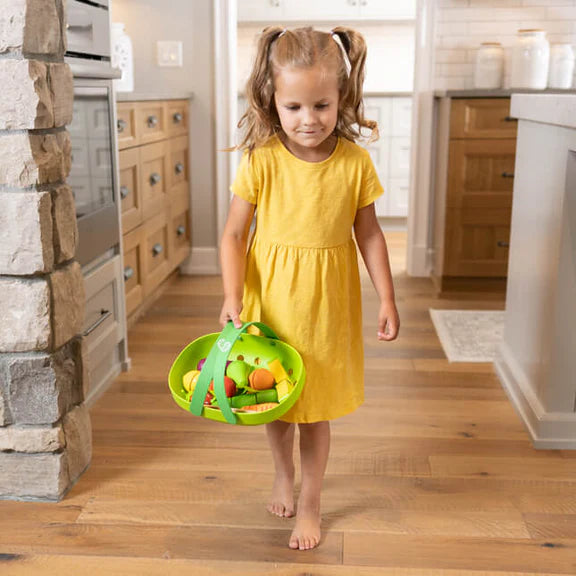 Fat Brain Toys | Pretendables - Fruit & Veggie Basket