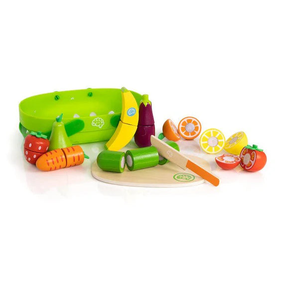 Fat Brain Toys | Pretendables - Fruit & Veggie Basket