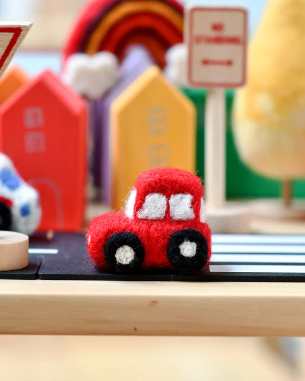 Tara Treasures | Felt Red Toy Car