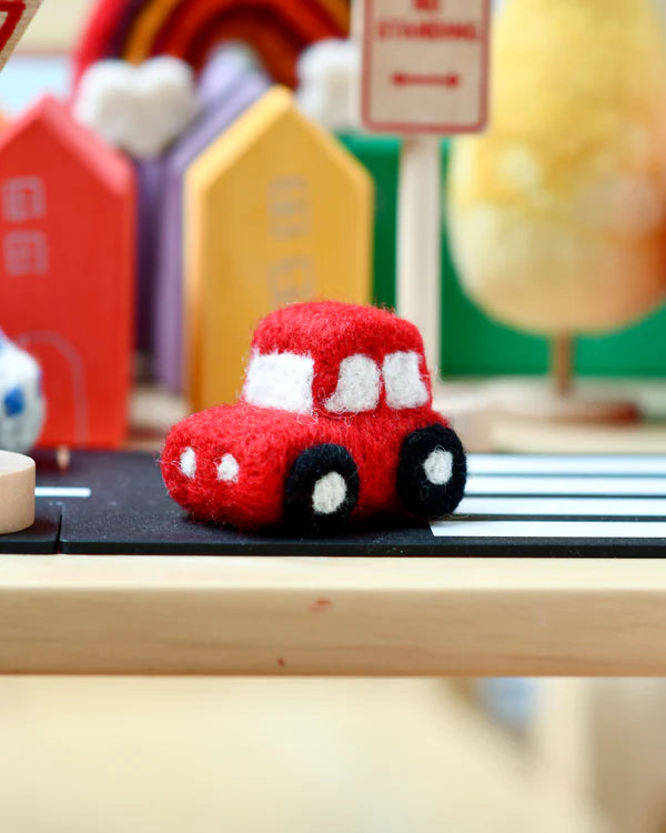 Tara Treasures | Felt Red Toy Car