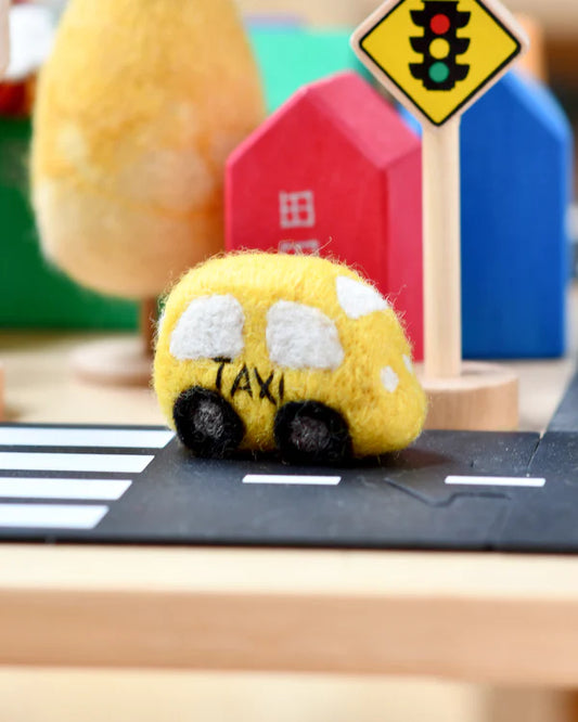 Tara Treasures | Felt Yellow Taxi