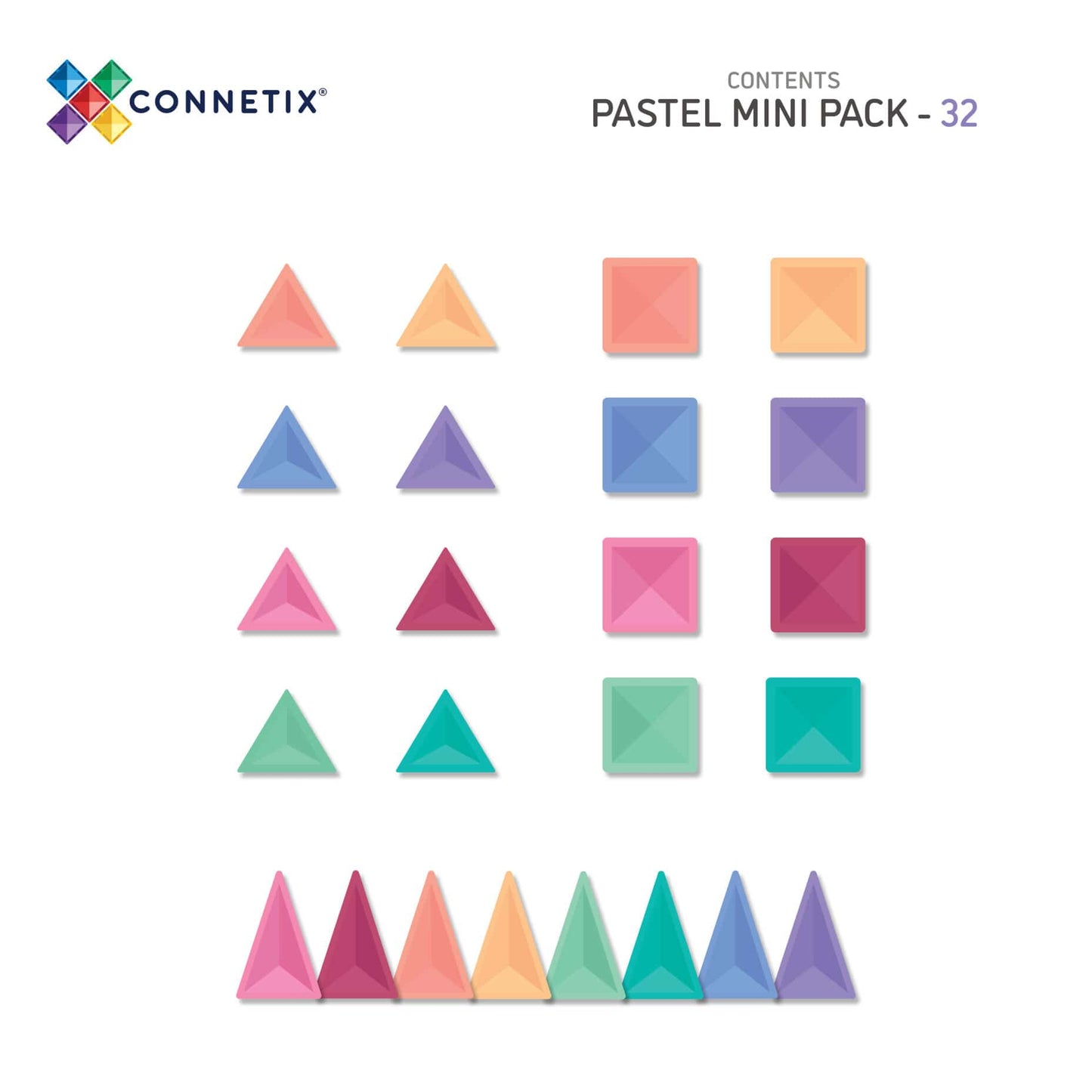 Connetix | PASTEL Mini Pack (32pc)