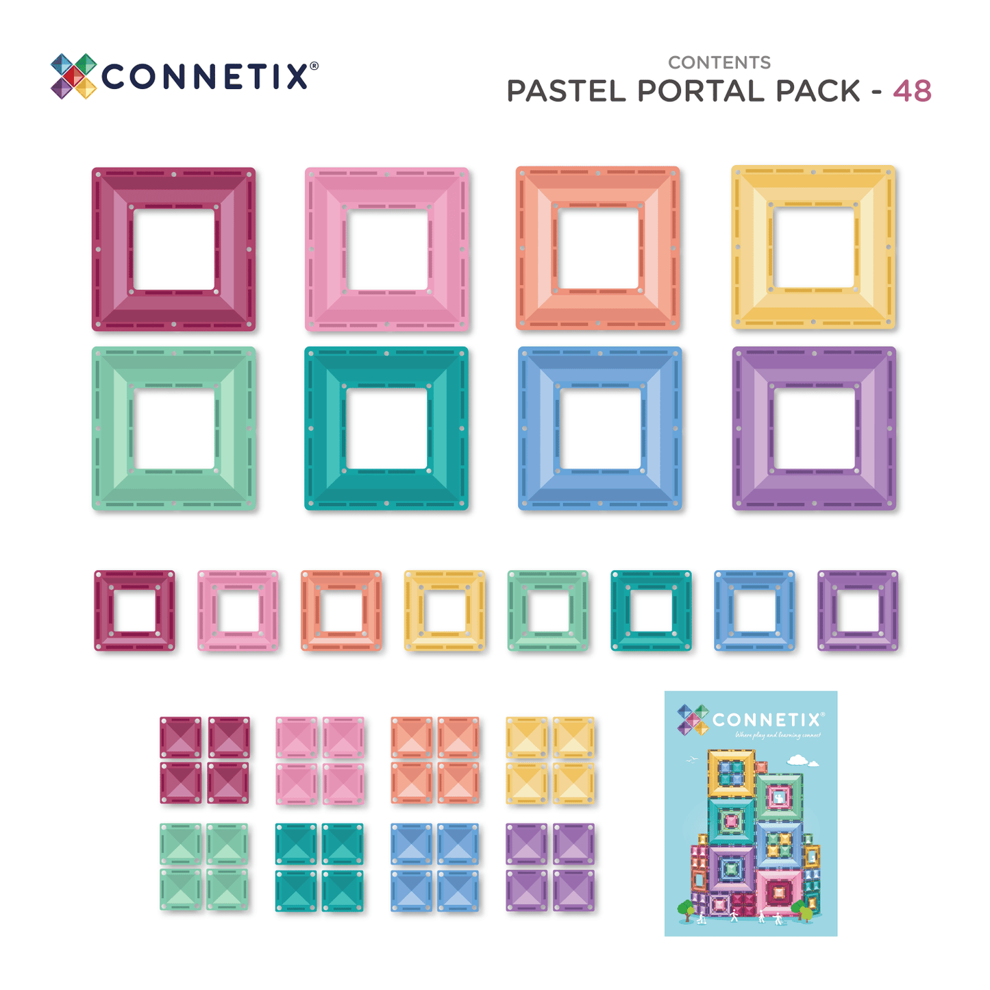 Connetix | Pastel Portal Pack (48pc)