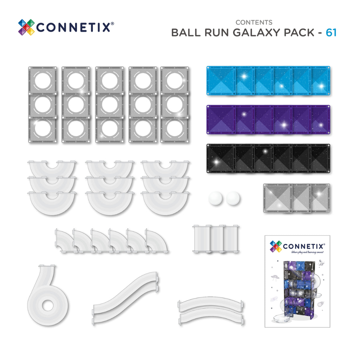 Connetix | Ball Run Galaxy Pack (61pc)