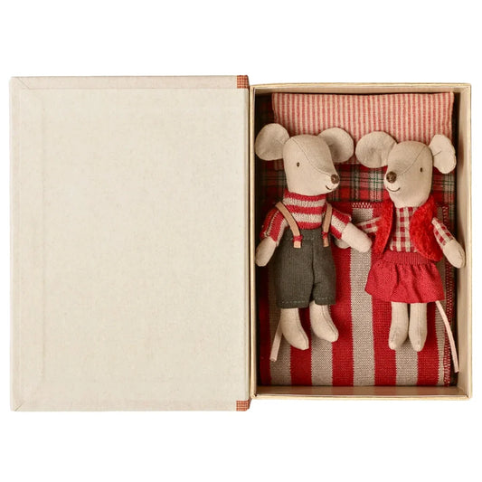 Maileg | Christmas Little Brother & Sister in Book Box