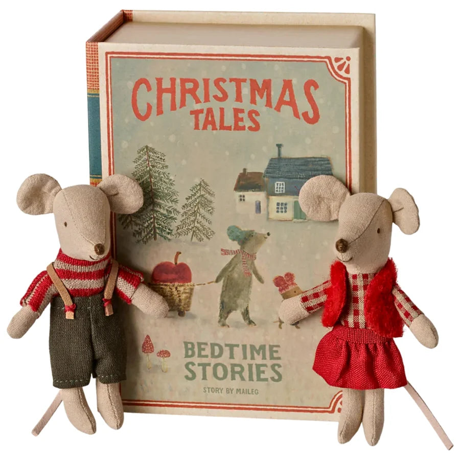 Maileg | Christmas Little Brother & Sister in Book Box