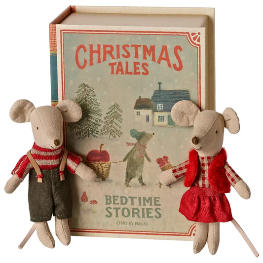 Maileg | Christmas Little Brother & Sister in Book Box